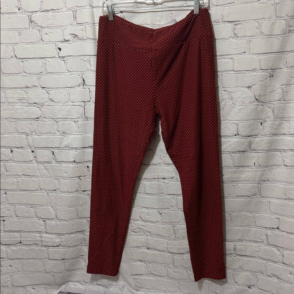 LuLaRoe TC Rust & Mustard Polka Dot Comfy Buttery Soft Legging - Picture 3 of 8